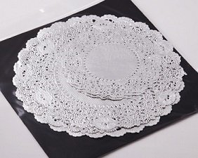 NJ Products Assorted Silver Doilies 5/8/9