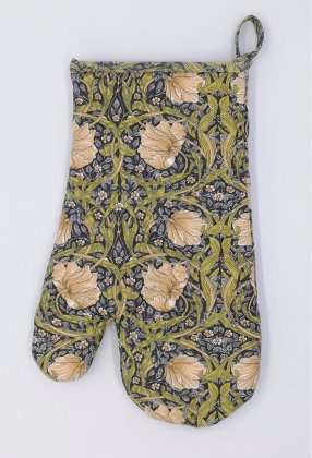 William Morris Charcoal Pimpernel Single Oven Mitt