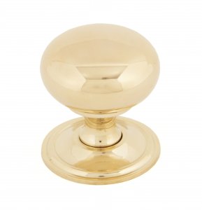 Polished Brass Mushroom Cabinet Knob 38mm