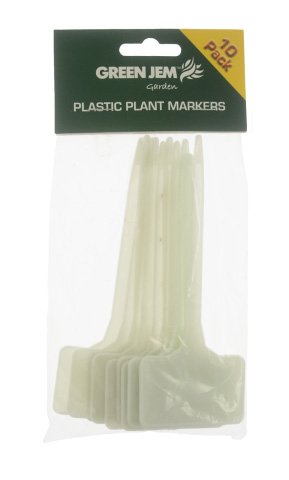 Green Jem Plastic T Plant Markers - 5.5cm x 15cm