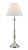 Dar Blenheim Table Lamp Polished Nickel with Ivory Shade