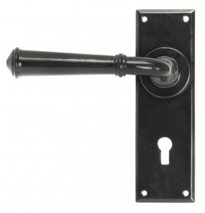 Black Regency Lever Lock Set