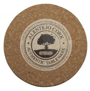 Apollo Housewares Cork Coaster Set of of 6 Round 10cm