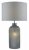 Dar Pamplona Table Lamp Dual Light Grey Glass with Shade