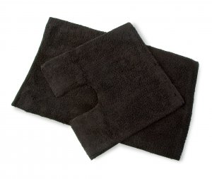 Blue Canyon Premier 2 Piece Cotton Bath Mat Set in Black