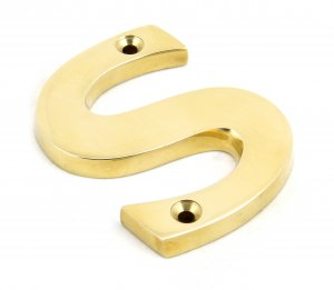 Polished Brass Letter S