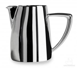 Caf Stl Art Deco Mirror Finish 10oz Stainless Steel Milk Jug