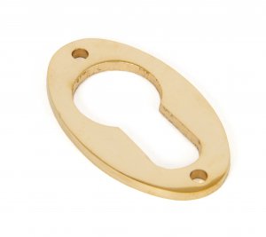 Polished Brass Oval Euro Escutcheon