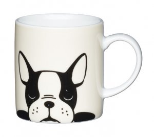 kitchencraft porcelain espresso cup 80ml - french bulldog