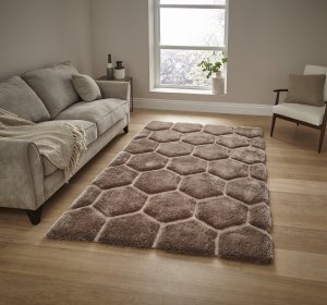 Think Rugs Noble House NH30782 Beige - Various Sizes