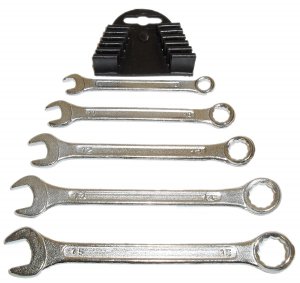 Blackspur 5 Piece Combination Spanner Set - Metric