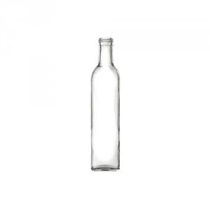 Marasca Square Glass Bottle with Black Lid 250ml