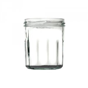 Facetted Glass Jam Jar Pots 324ml