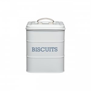 KitchenCraft Living Nostalgia Biscuit Tin French Grey