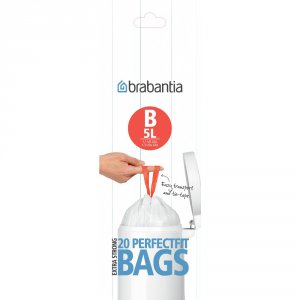 brabantia 5l bin liners 20 bags - size b