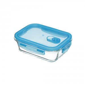 kc glass storage container 600ml rectangular with vent
