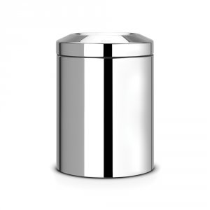 Brabantia Flameguard 7 Litre Waste Paper Bin in Brilliant Steel