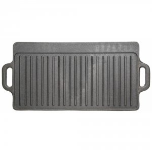 KitchenCraft Deluxe Cast Iron Griddle 45cm x 23cm