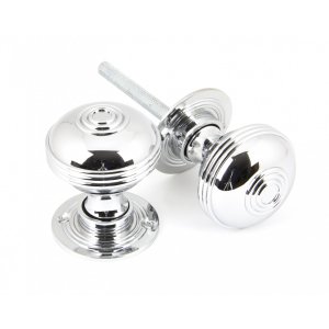 Polished Chrome 50mm Prestbury Mortice/Rim Knob Set