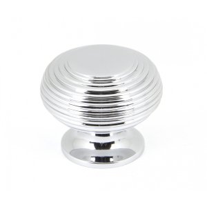 Polished Chrome Beehive Cabinet Knob 40mm