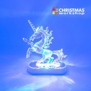 The Christmas Workshop Colour Changing LED Unicorn Ornament