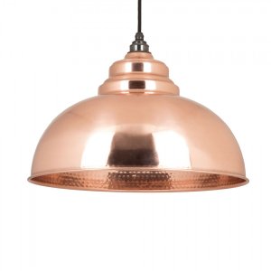 Hammered Copper Harborne Pendant