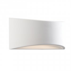 Endon Toko 1 Light 300mm Wall 3W Warm White White Plaster