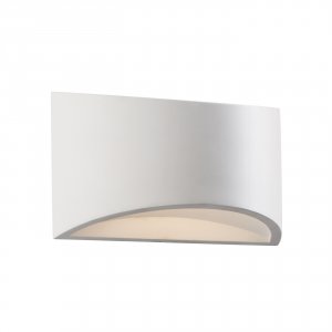 Endon Toko 1 Light 200mm Wall 3W Warm White White Plaster