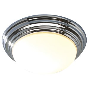 Dar Barclay Flush Small Ceiling Light Polished Chrome IP44