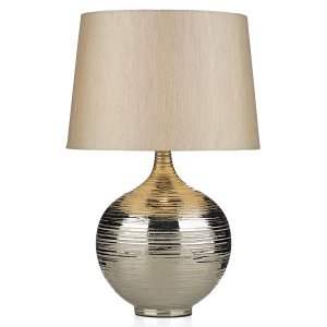 Dar Gustav Table Lamp Large Silver with Silver Shade
