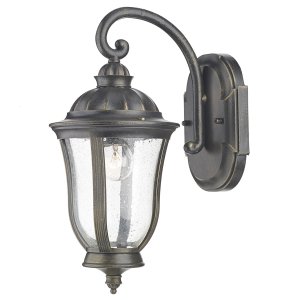 Dar Johnson Wall Bracket Lantern Black Gold IP44