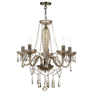 Dar Raphael 5Lt Chandelier Champagne Crystal -Shd Sold Sep