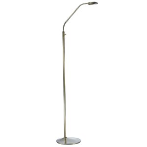 Dar Wellington Floor Lamp Antique Brass LED