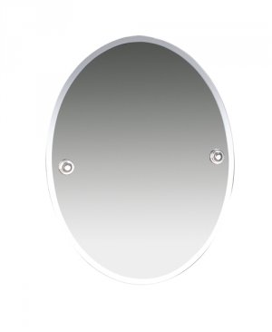 Miller Oslo Oval Bevelled Wall Mirror - Chrome