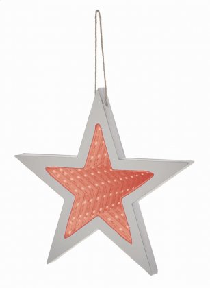 Premier Decorations Hanging Infinity Decoration 20cm - Red Star