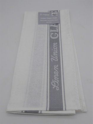 Grey Linen Union Glasscloth 50x70cm