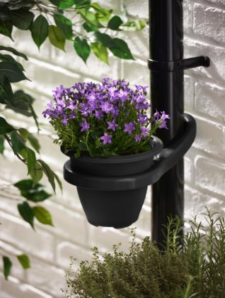 Clever Pots Drain Pipe Pot Holder Charcoal