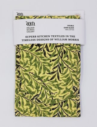 William Morris Green Willow Double Oven Gloves