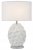 Dar Zachary Table Lamp White Oval with White Shade