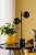 Dar Spiral 2 Light Table Lamp Matt Black with Black Confetti Glass