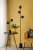 Dar Spiral 6 Light Floor Lamp Matt Black with Black Confetti Glass