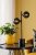 Dar Spiral 2 Light Table Lamp Matt Black with Black Confetti Glass