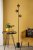 Dar Spiral 6 Light Floor Lamp Matt Black with Black Confetti Glass