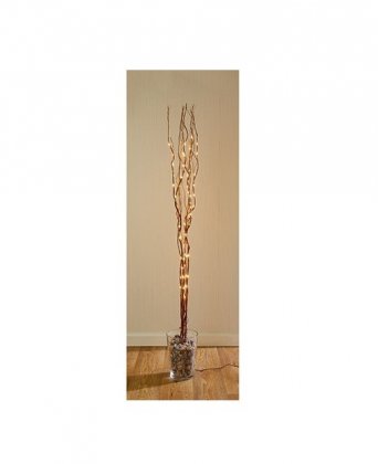 Premier Decorations Decorative Lit Twigs 1.2M with 80 LED - Mid Brown