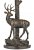 Dar Gulliver Deer Table Lamp In Aged Brass with Shade