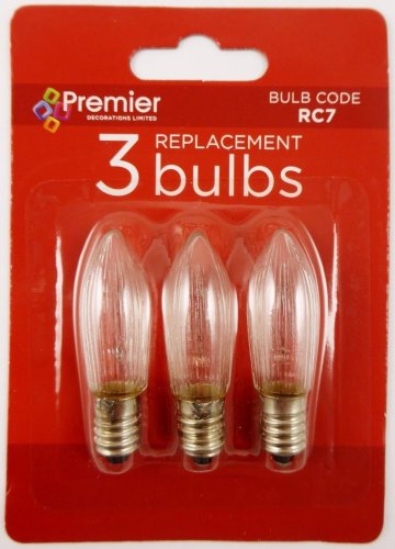 Premier Decorations Replacement Candle Bridge Bulbs 34v 3w (Pack of 3)