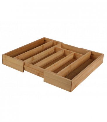 Bambou & Co Extendable Bamboo Cutlery Tray