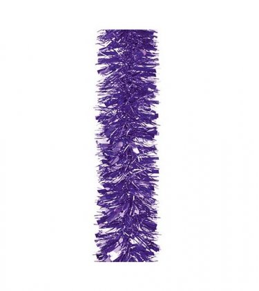 Premier Decorations 2m x 10cm Purple Chunky Tinsel
