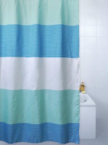 horizon blue shower curtain 180cm x 180cm