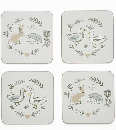 Cooksmart Country Animals Set of 4 Coasters